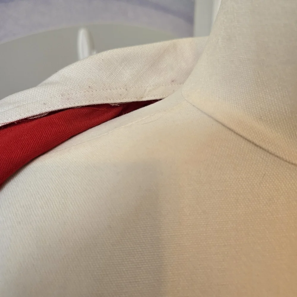 Preston & York Vintage | 8 | Vintage Red & White Long Blazer - Picture 9 of 16